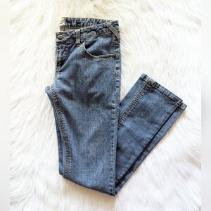 Free People Mid Rise Slim boot cut medium wash denim jeans size 31